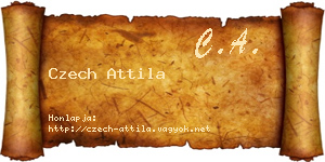 Czech Attila névjegykártya